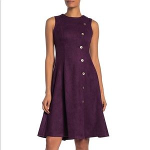 New Calvin Klein Suede A Line Dress